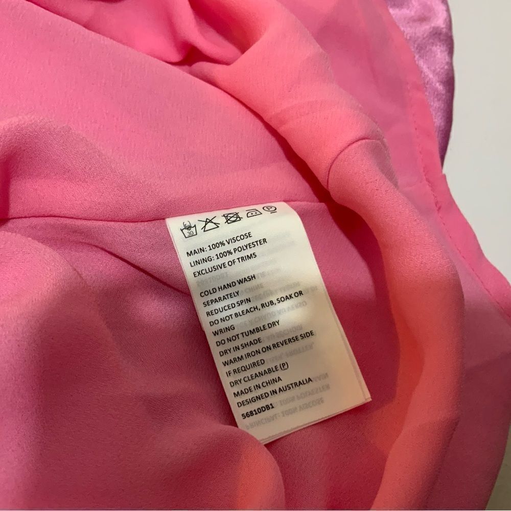 Bardot Revolve Mini Ruched Dress Women's 6 Small Vint Pink Cocktail Party Event - Picture 10 of 10